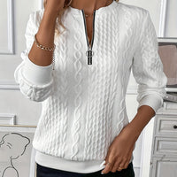 White with Black Zipper