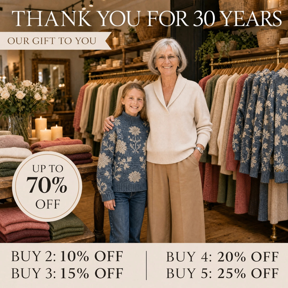 Emma und ihre Enkelin in der Boutique