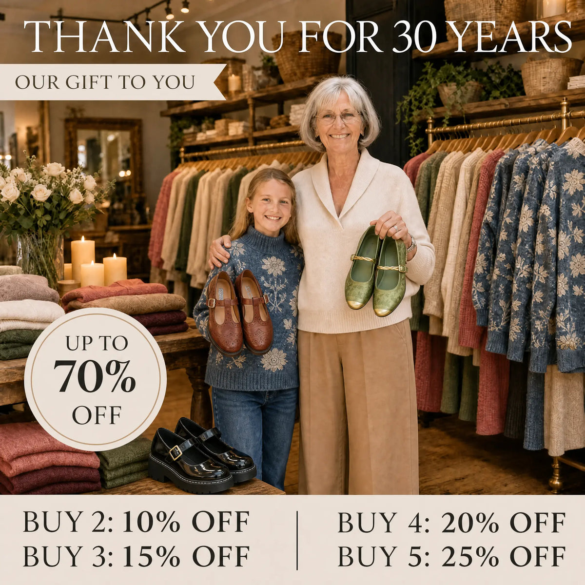 Emma und ihre Enkelin in der Boutique